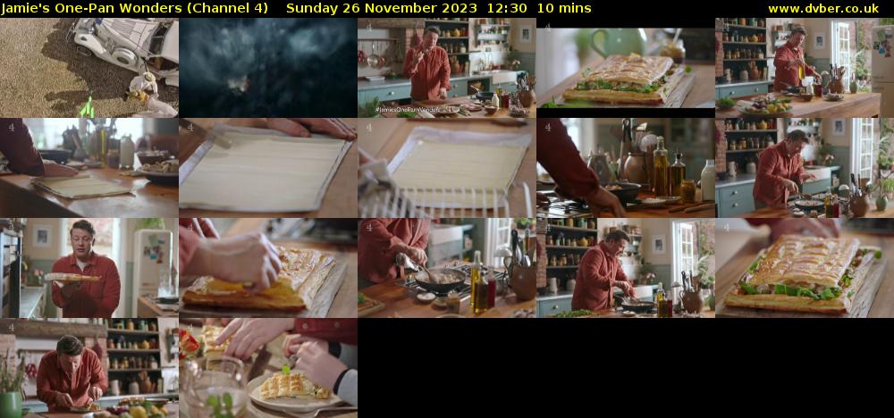 Jamie's One-Pan Wonders (Channel 4) Sunday 26 November 2023 12:30 - 12:40