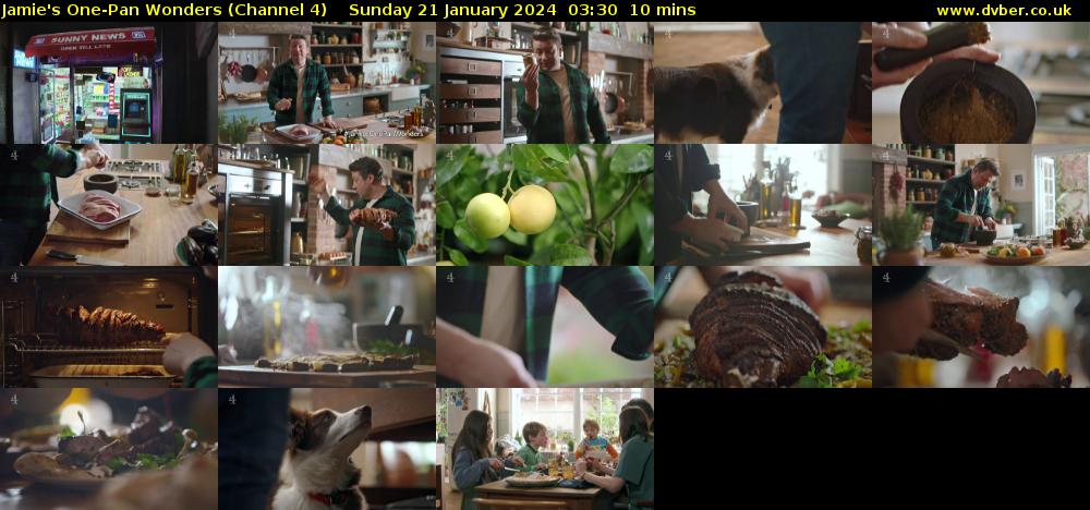 Jamie's One-Pan Wonders (Channel 4) Sunday 21 January 2024 03:30 - 03:40