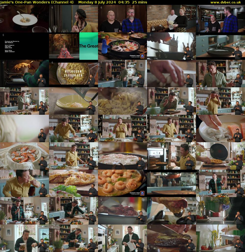 Jamie's One-Pan Wonders (Channel 4) Monday 8 July 2024 04:35 - 05:00