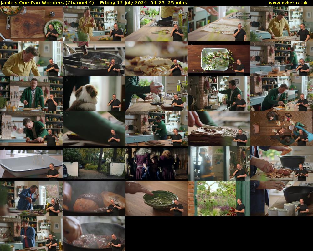 Jamie's One-Pan Wonders (Channel 4) Friday 12 July 2024 04:25 - 04:50
