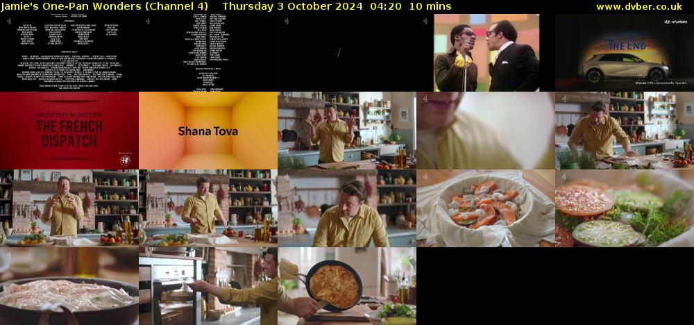 Jamie's One-Pan Wonders (Channel 4) Thursday 3 October 2024 04:20 - 04:30