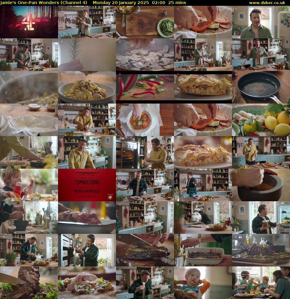 Jamie's One-Pan Wonders (Channel 4) Monday 20 January 2025 02:00 - 02:25
