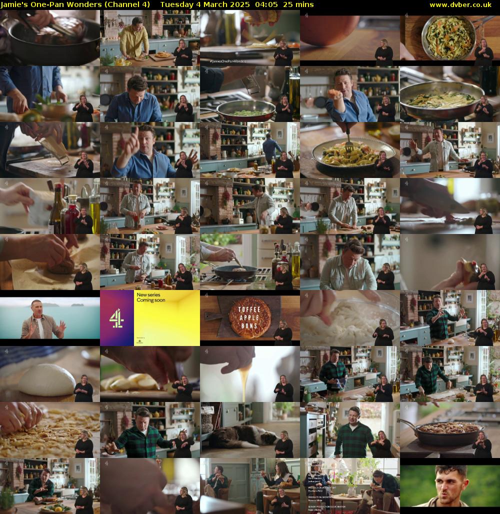 Jamie's One-Pan Wonders (Channel 4) Tuesday 4 March 2025 04:05 - 04:30