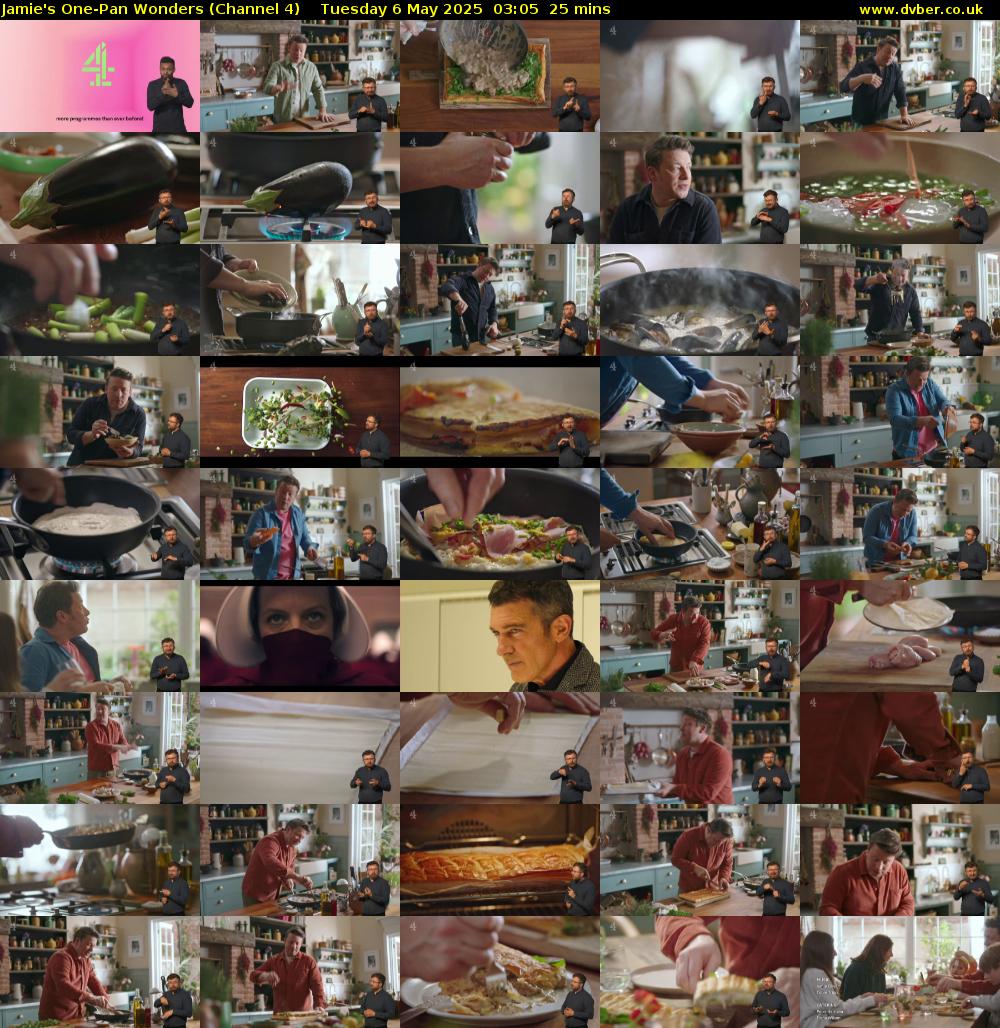 Jamie's One-Pan Wonders (Channel 4) Tuesday 6 May 2025 03:05 - 03:30