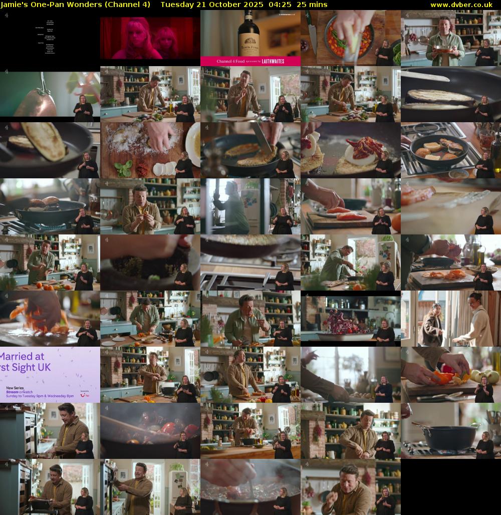 Jamie's One-Pan Wonders (Channel 4) Tuesday 21 October 2025 04:25 - 04:50