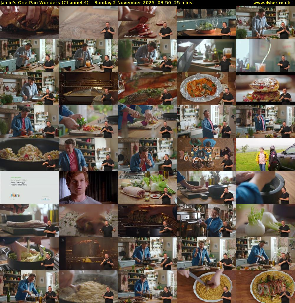 Jamie's One-Pan Wonders (Channel 4) Sunday 2 November 2025 03:50 - 04:15