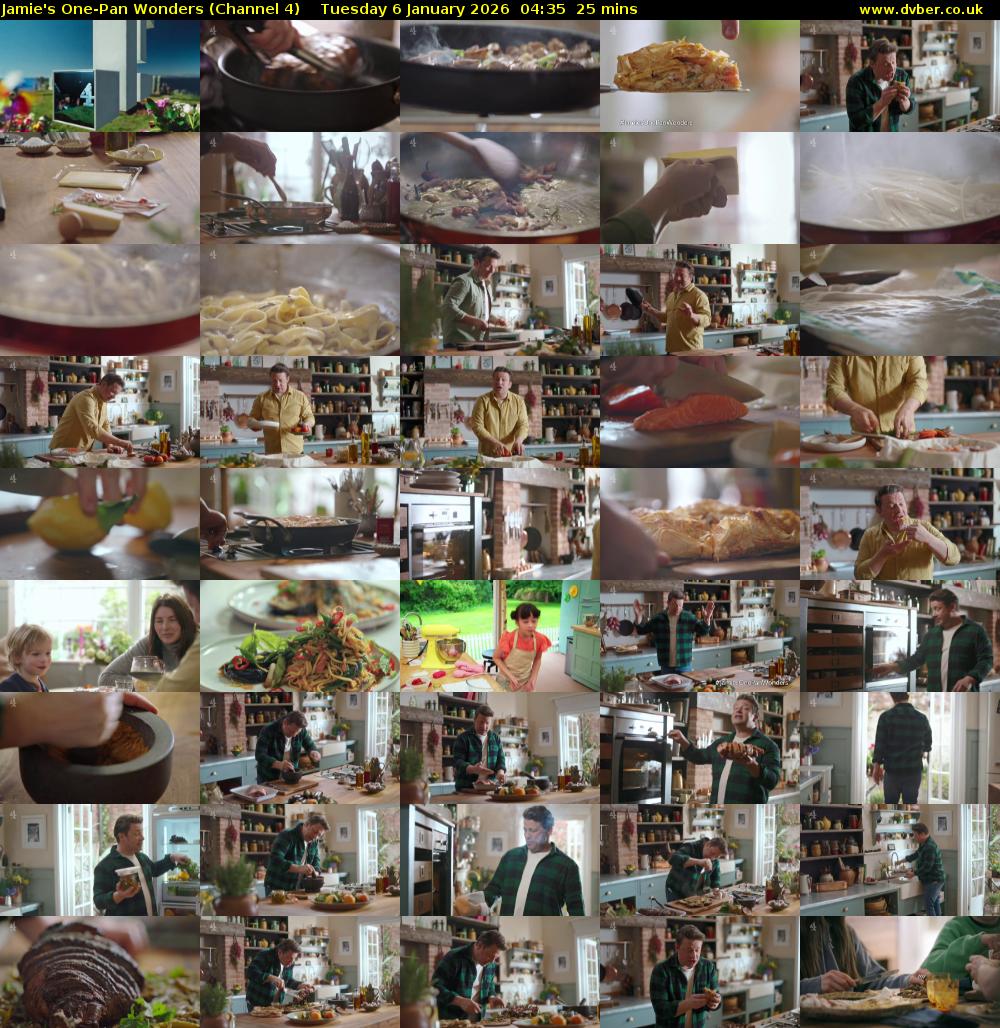 Jamie's One-Pan Wonders (Channel 4) Tuesday 6 January 2026 04:35 - 05:00
