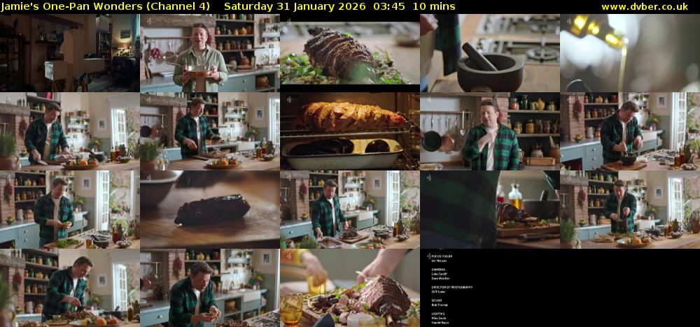 Jamie's One-Pan Wonders (Channel 4) Saturday 31 January 2026 03:45 - 03:55
