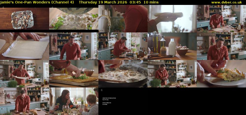 Jamie's One-Pan Wonders (Channel 4) Thursday 19 March 2026 03:45 - 03:55