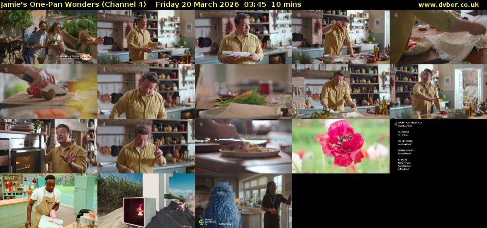 Jamie's One-Pan Wonders (Channel 4) Friday 20 March 2026 03:45 - 03:55