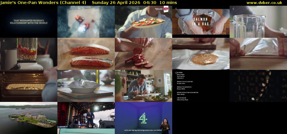 Jamie's One-Pan Wonders (Channel 4) Sunday 26 April 2026 04:30 - 04:40
