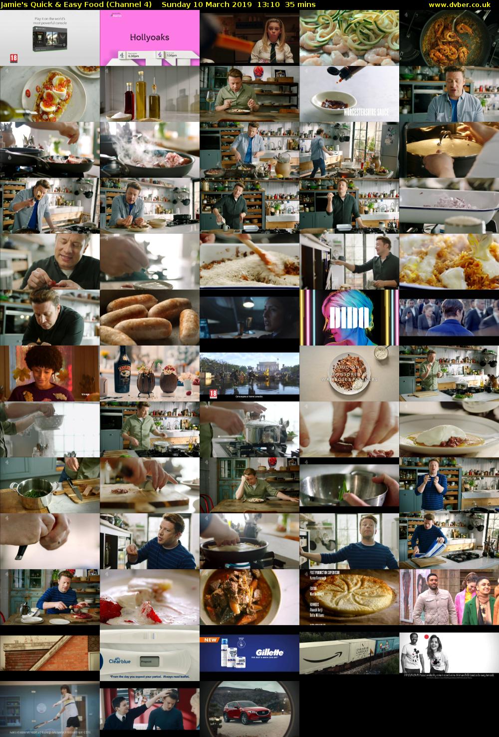 Jamie's Quick & Easy Food (Channel 4) Sunday 10 March 2019 13:10 - 13:45