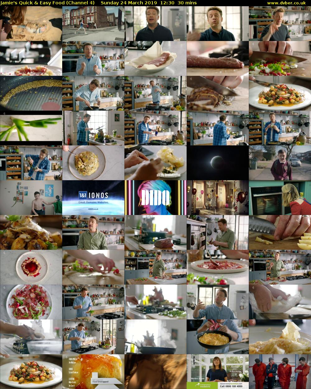 Jamie's Quick & Easy Food (Channel 4) Sunday 24 March 2019 12:30 - 13:00
