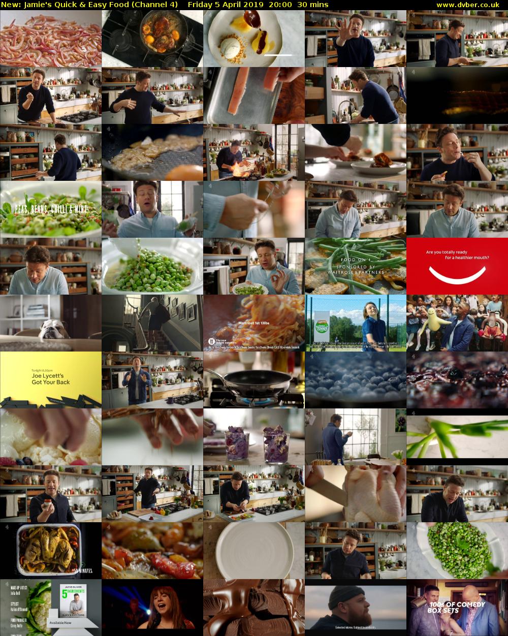 Jamie's Quick & Easy Food (Channel 4) Friday 5 April 2019 20:00 - 20:30