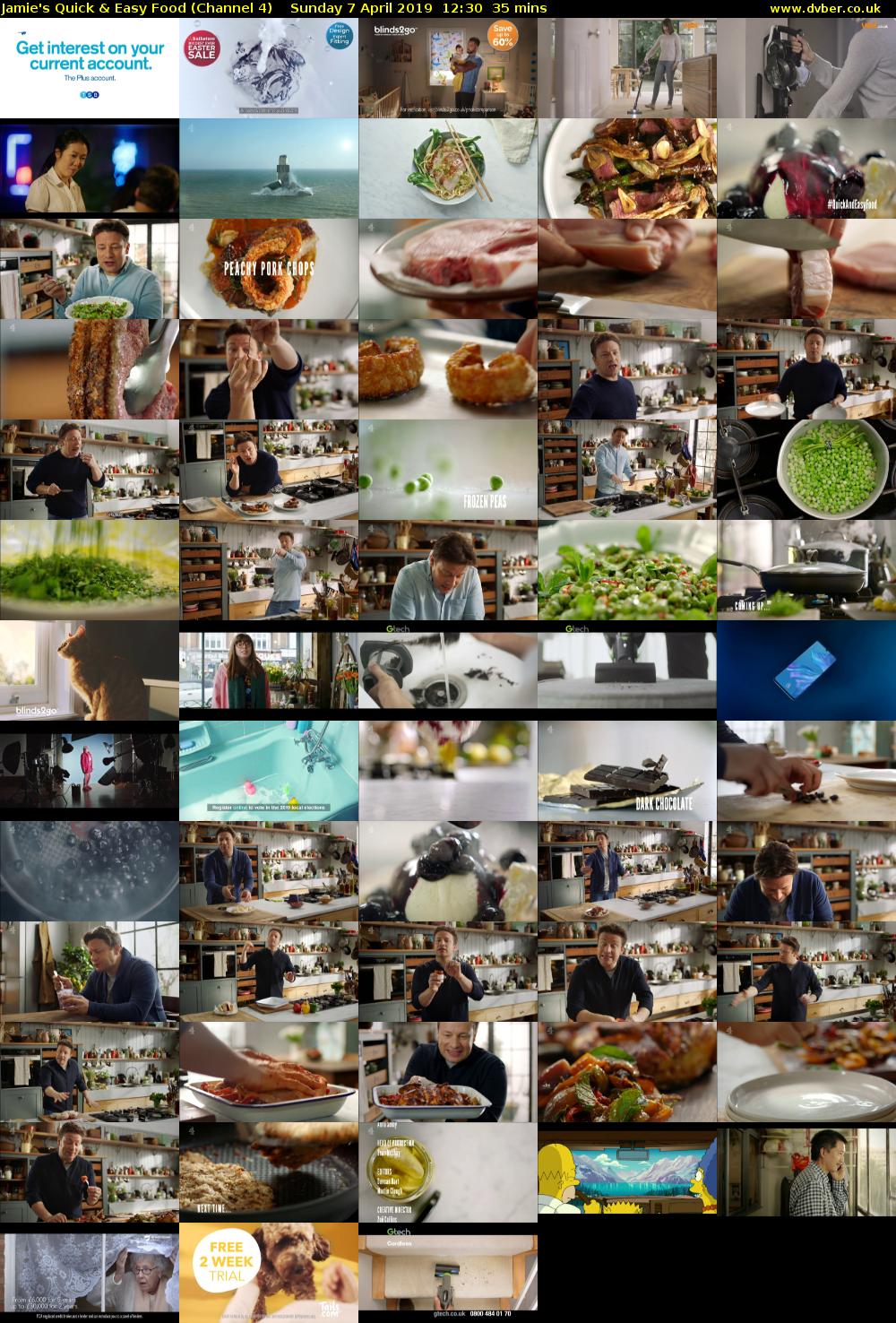 Jamie's Quick & Easy Food (Channel 4) Sunday 7 April 2019 12:30 - 13:05