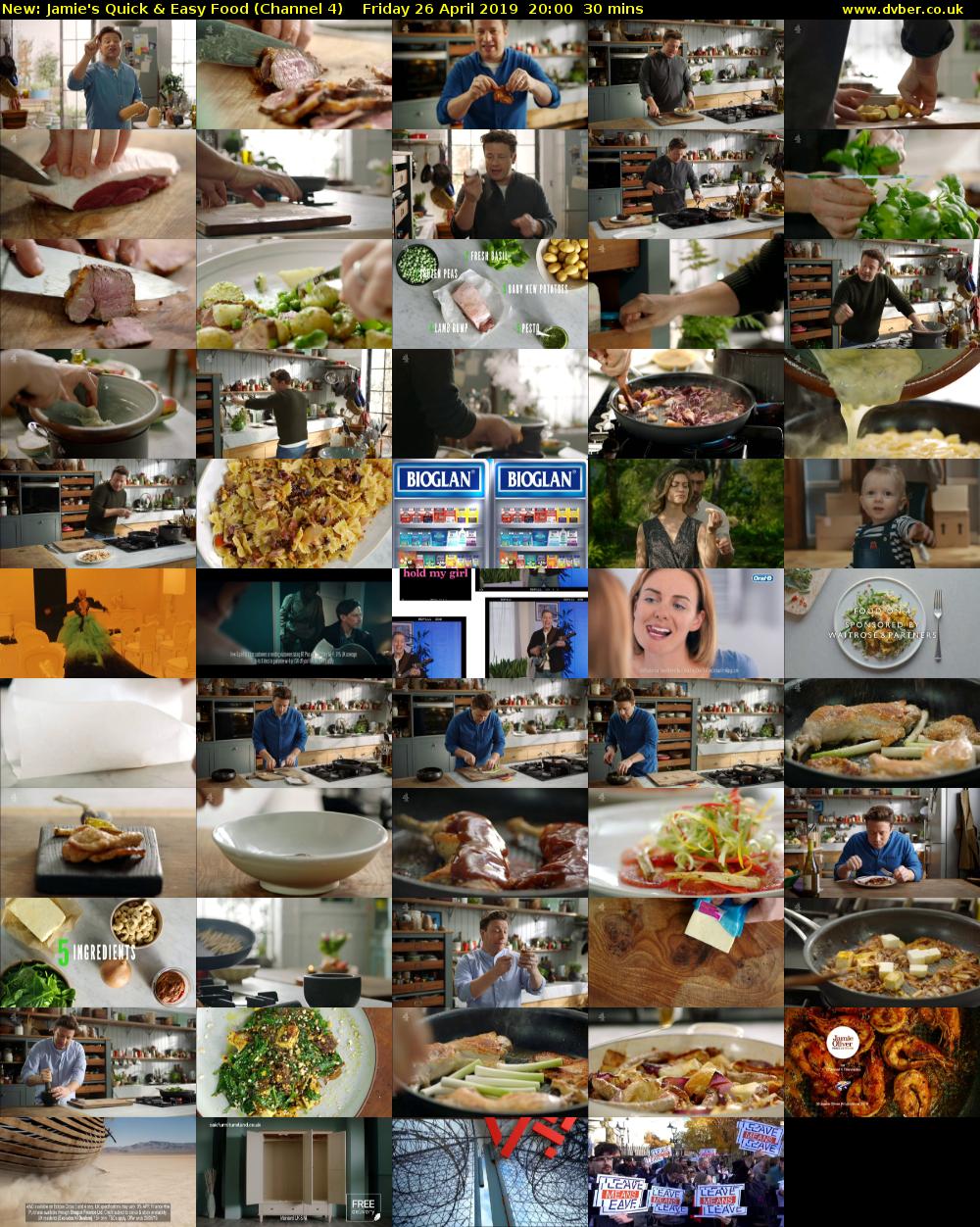 Jamie's Quick & Easy Food (Channel 4) Friday 26 April 2019 20:00 - 20:30