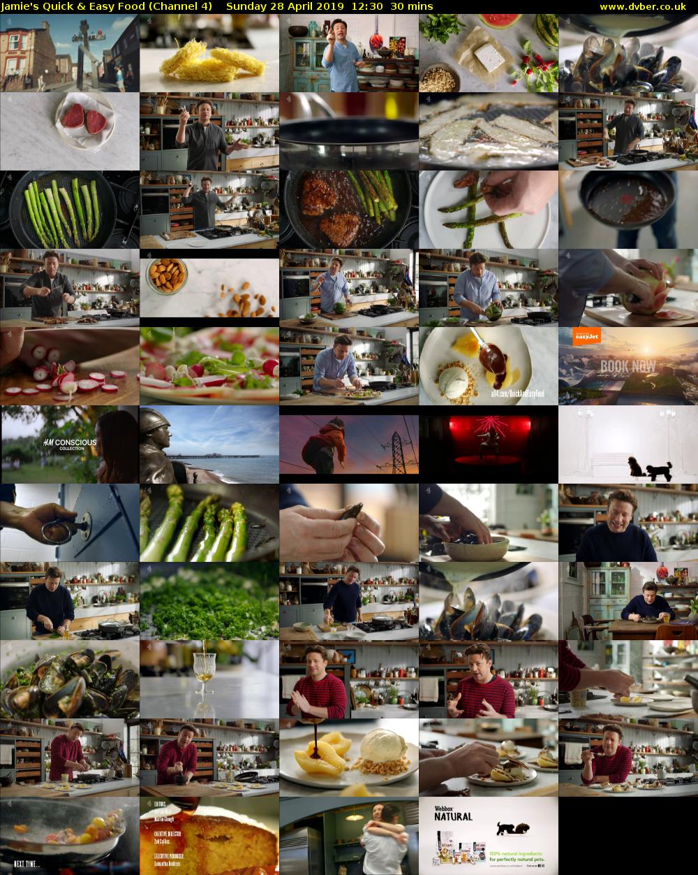 Jamie's Quick & Easy Food (Channel 4) Sunday 28 April 2019 12:30 - 13:00