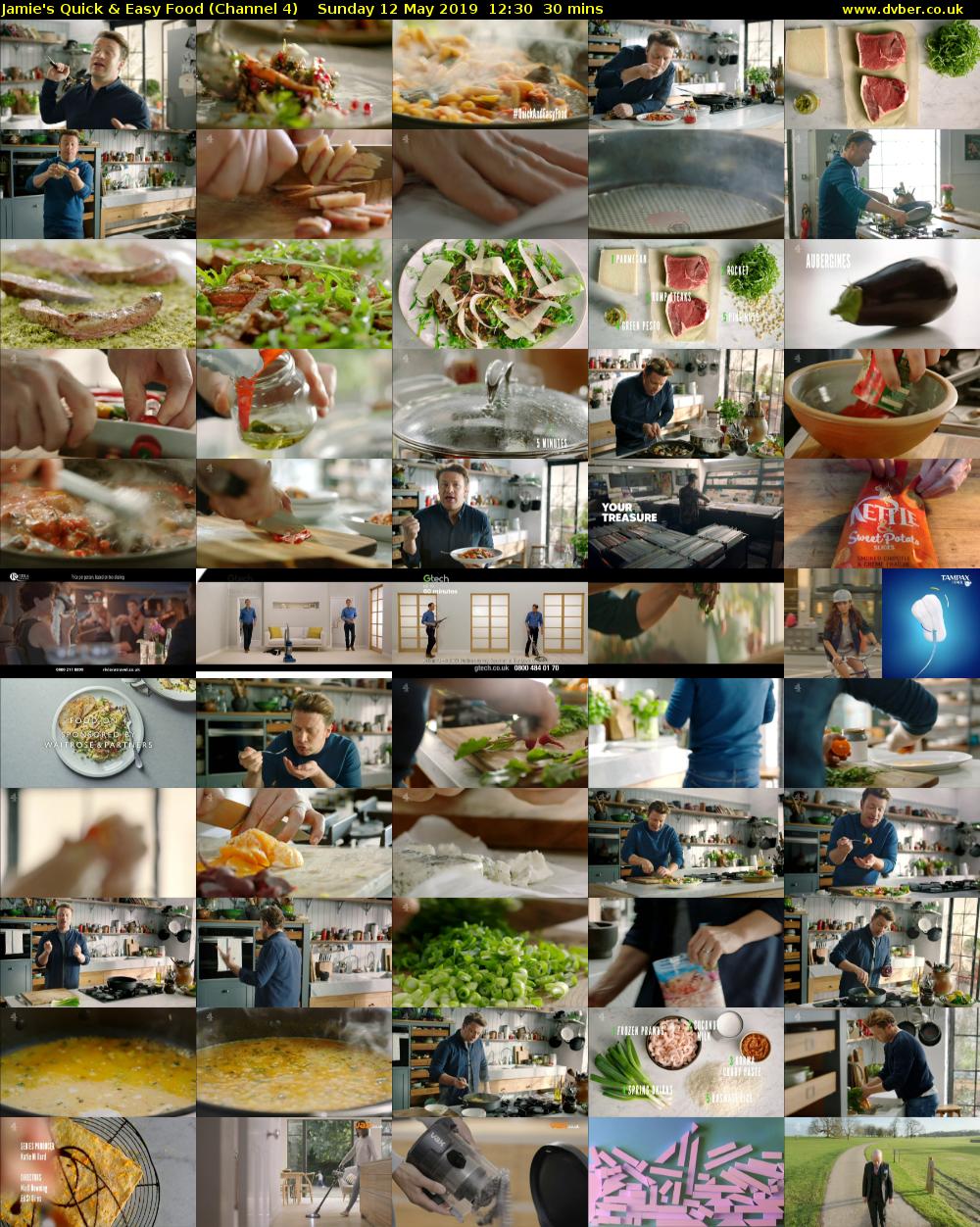 Jamie's Quick & Easy Food (Channel 4) Sunday 12 May 2019 12:30 - 13:00