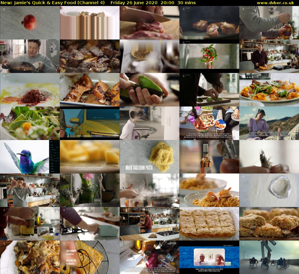 Jamie's Quick & Easy Food (Channel 4) Friday 26 June 2020 20:00 - 20:30