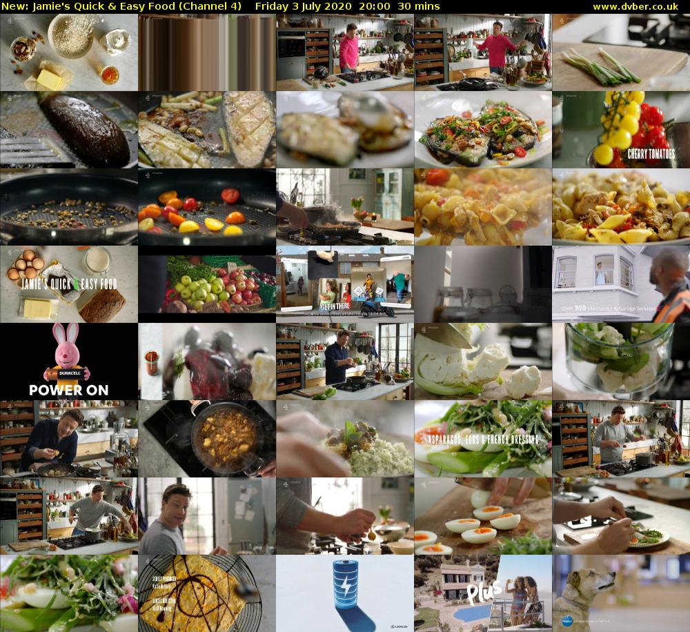 Jamie's Quick & Easy Food (Channel 4) Friday 3 July 2020 20:00 - 20:30