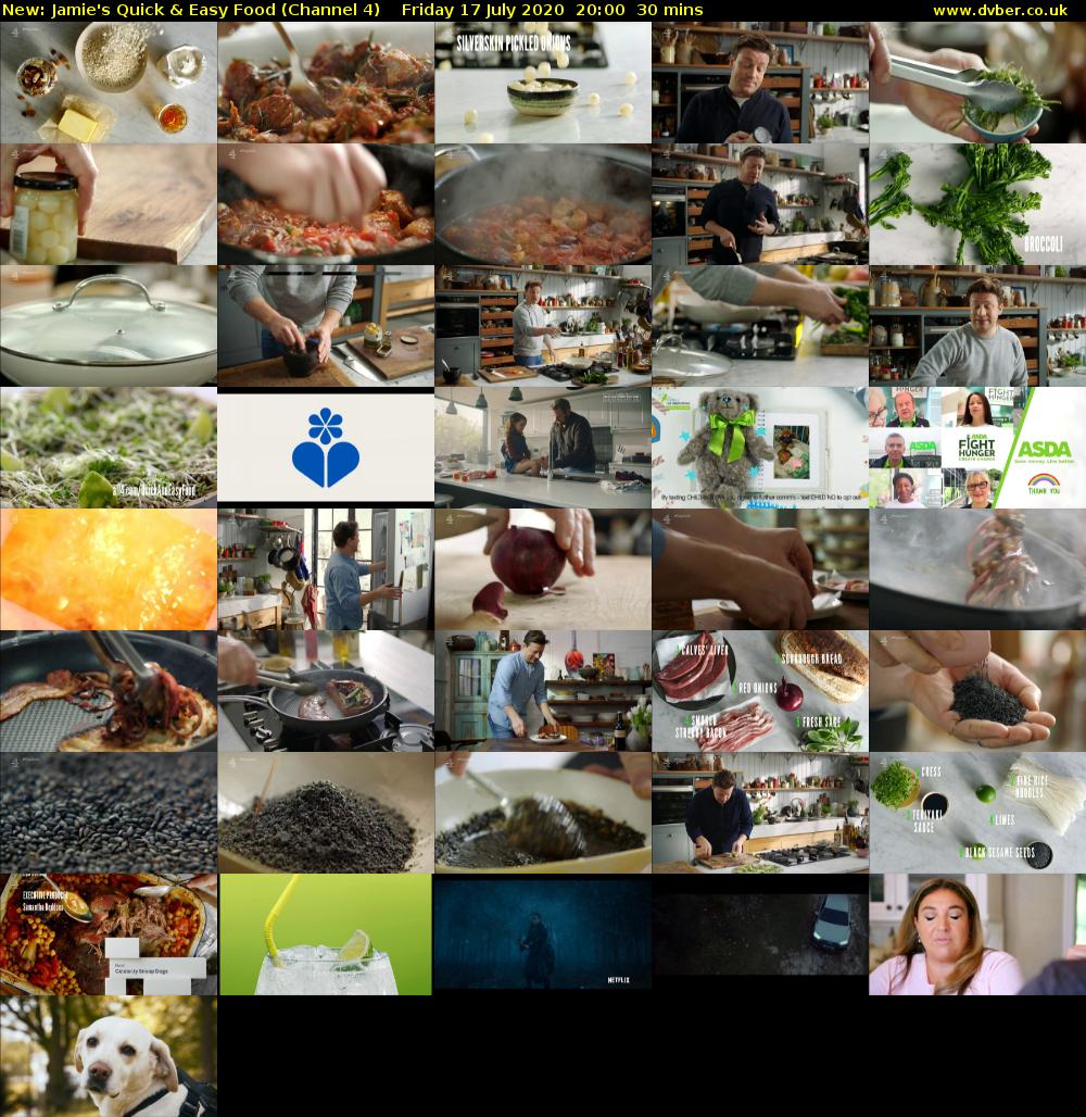Jamie's Quick & Easy Food (Channel 4) Friday 17 July 2020 20:00 - 20:30