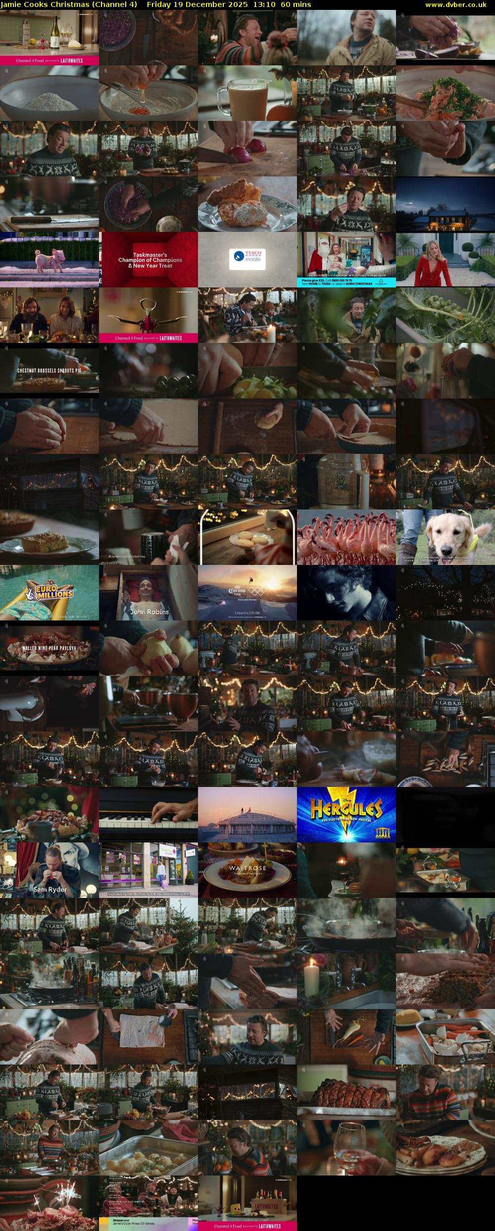 Jamie Cooks Christmas (Channel 4) Friday 19 December 2025 13:10 - 14:10