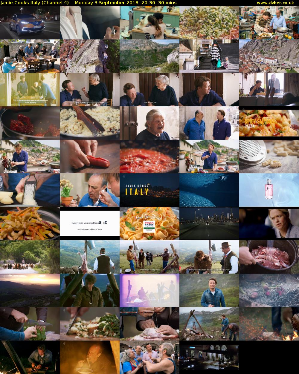 Jamie Cooks Italy (Channel 4) Monday 3 September 2018 20:30 - 21:00