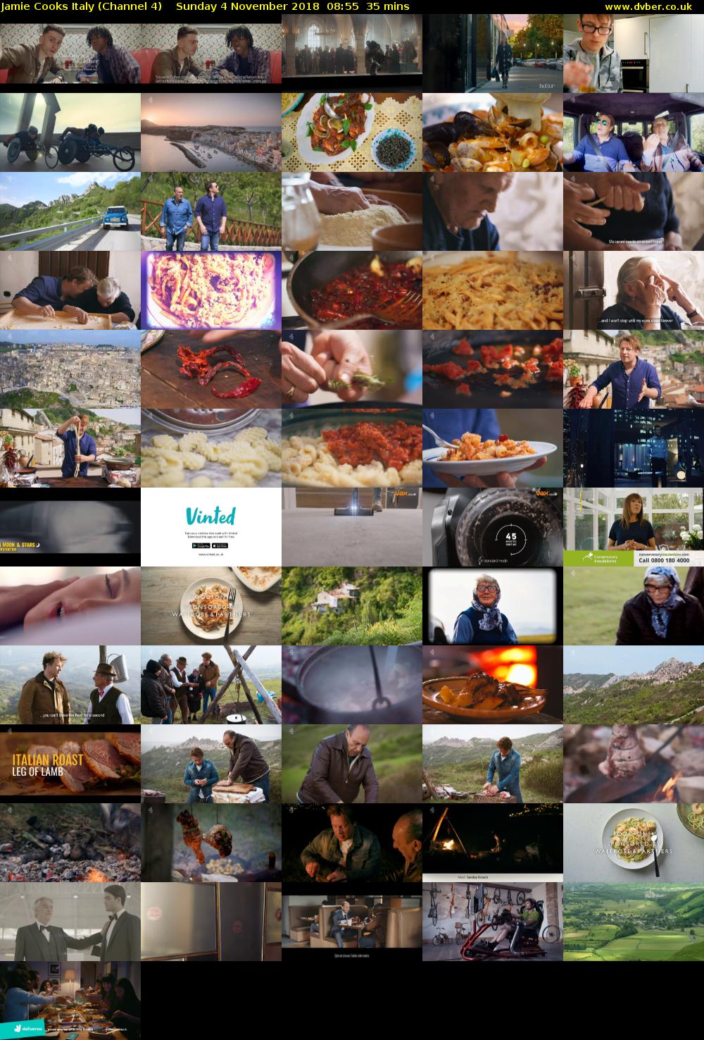 Jamie Cooks Italy (Channel 4) Sunday 4 November 2018 08:55 - 09:30