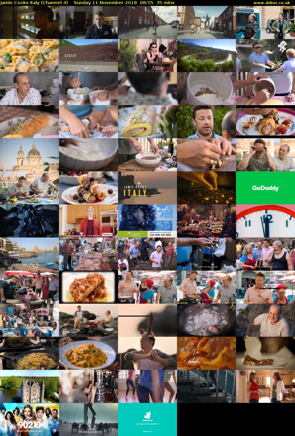 Jamie Cooks Italy (Channel 4) Sunday 11 November 2018 08:55 - 09:30