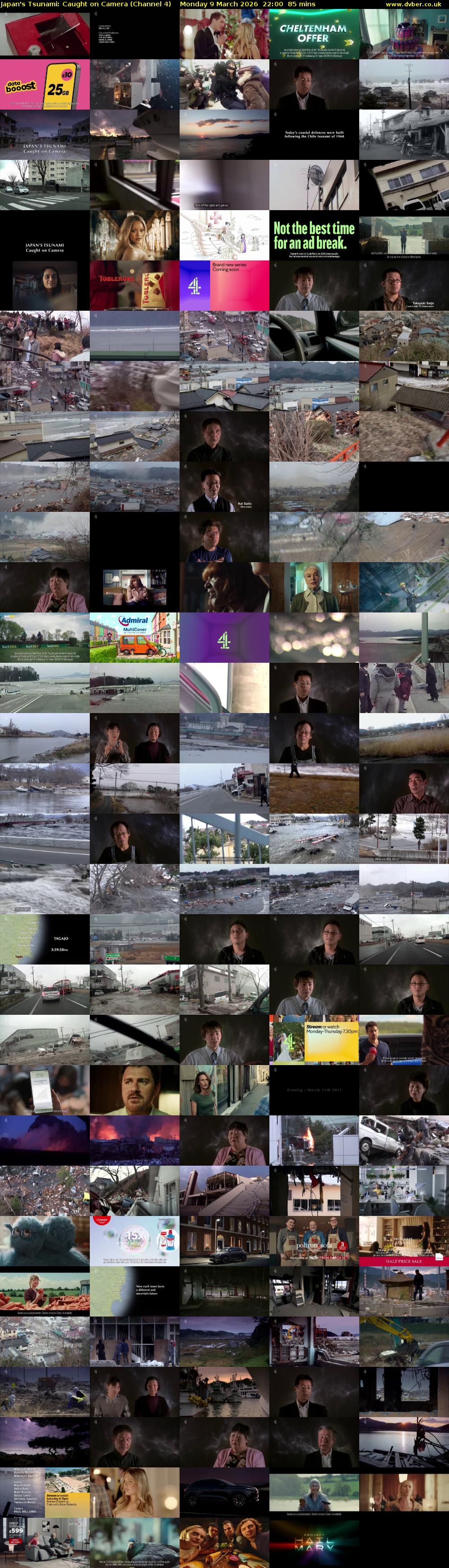 Japan's Tsunami: Caught on Camera (Channel 4) Monday 9 March 2026 22:00 - 23:25