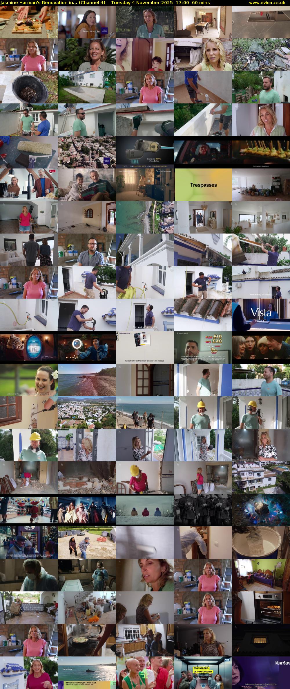 Jasmine Harman's Renovation in... (Channel 4) Tuesday 4 November 2025 17:00 - 18:00