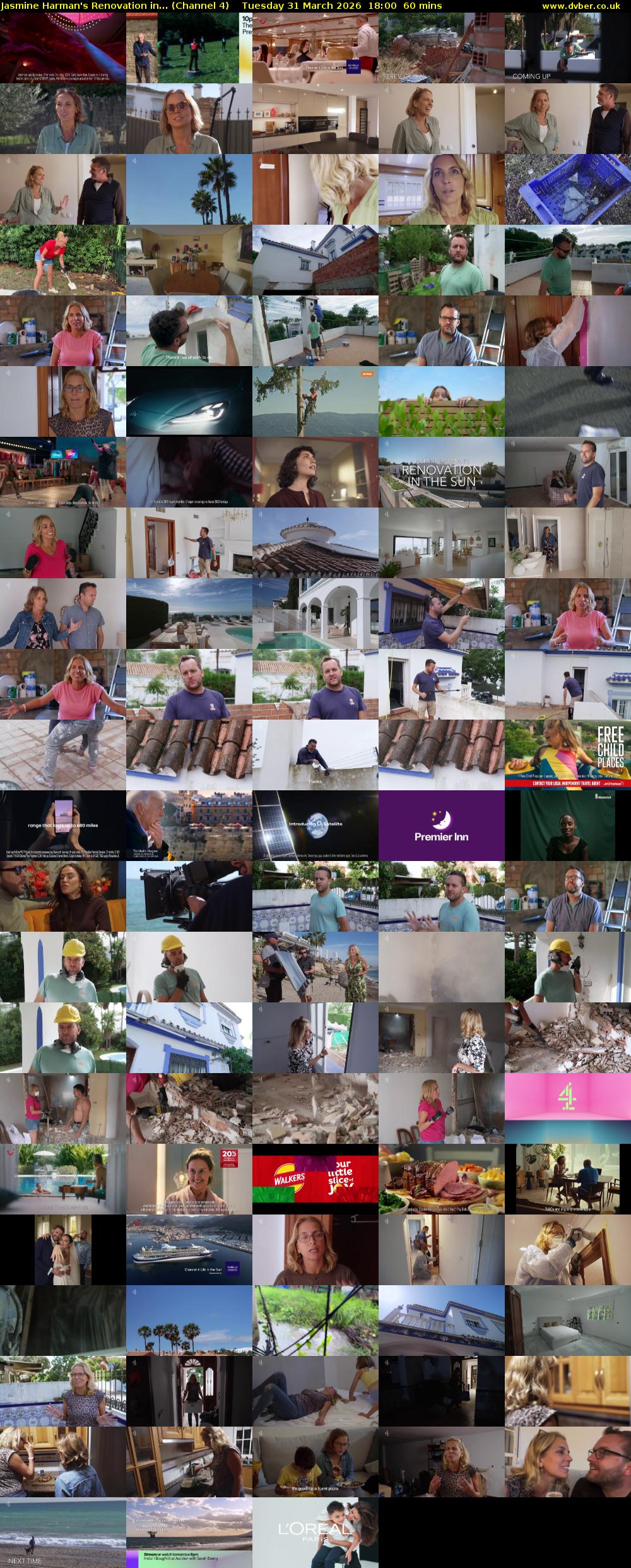 Jasmine Harman's Renovation in... (Channel 4) Tuesday 31 March 2026 18:00 - 19:00