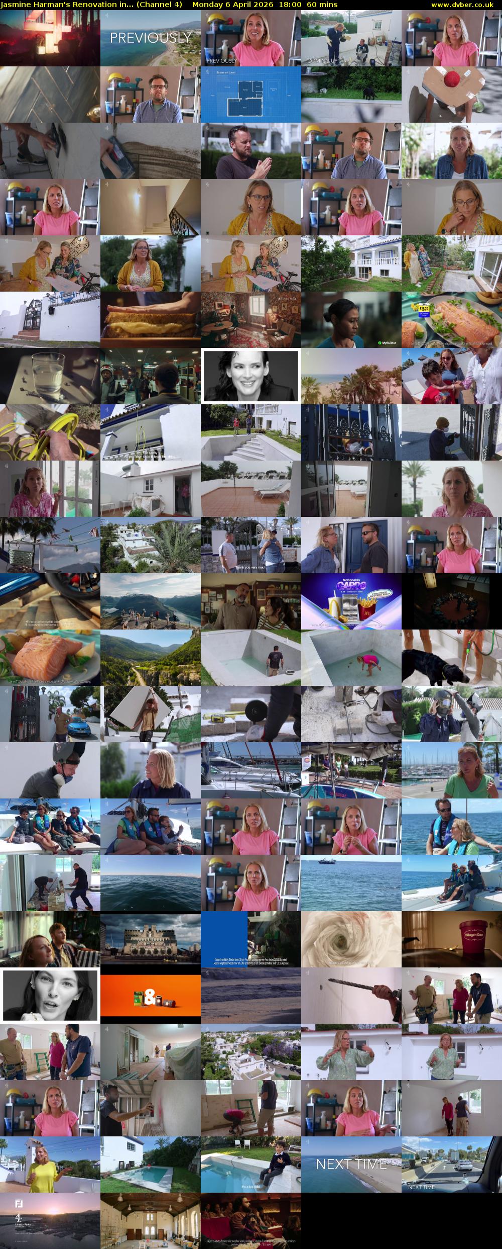 Jasmine Harman's Renovation in... (Channel 4) Monday 6 April 2026 18:00 - 19:00