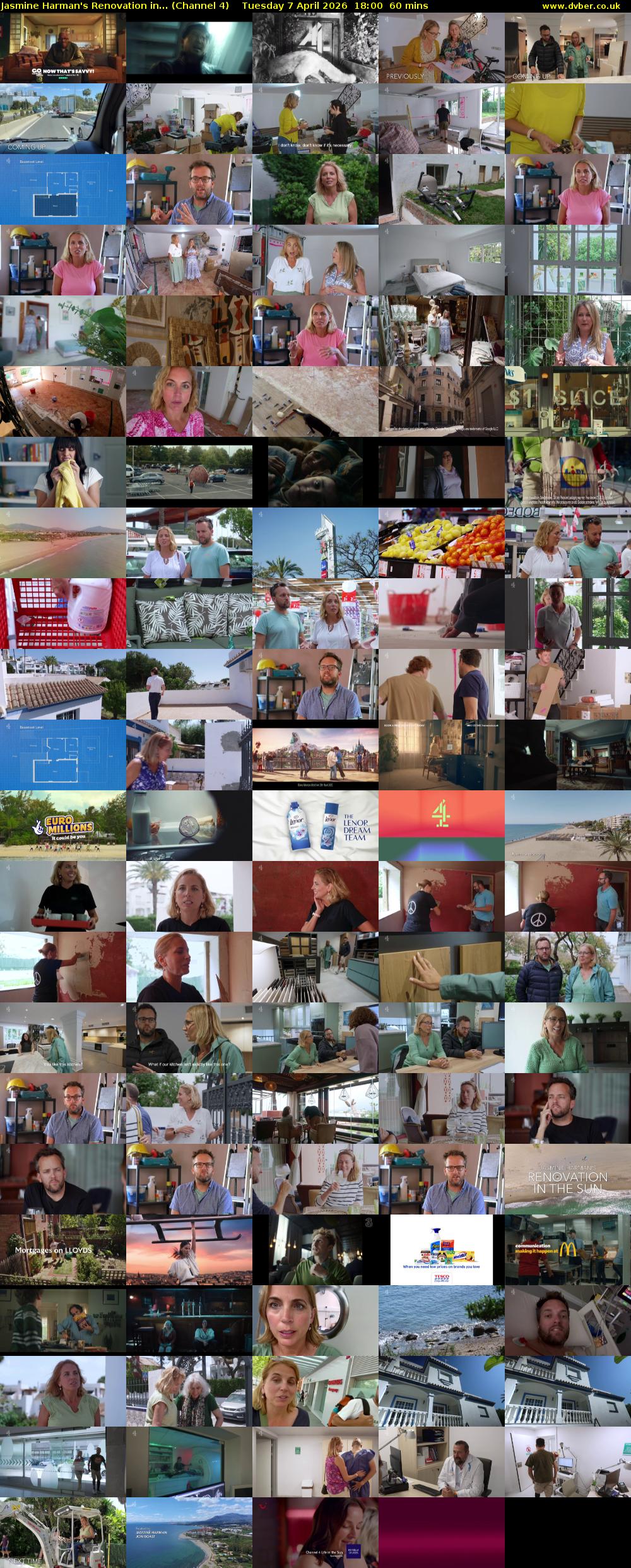 Jasmine Harman's Renovation in... (Channel 4) Tuesday 7 April 2026 18:00 - 19:00