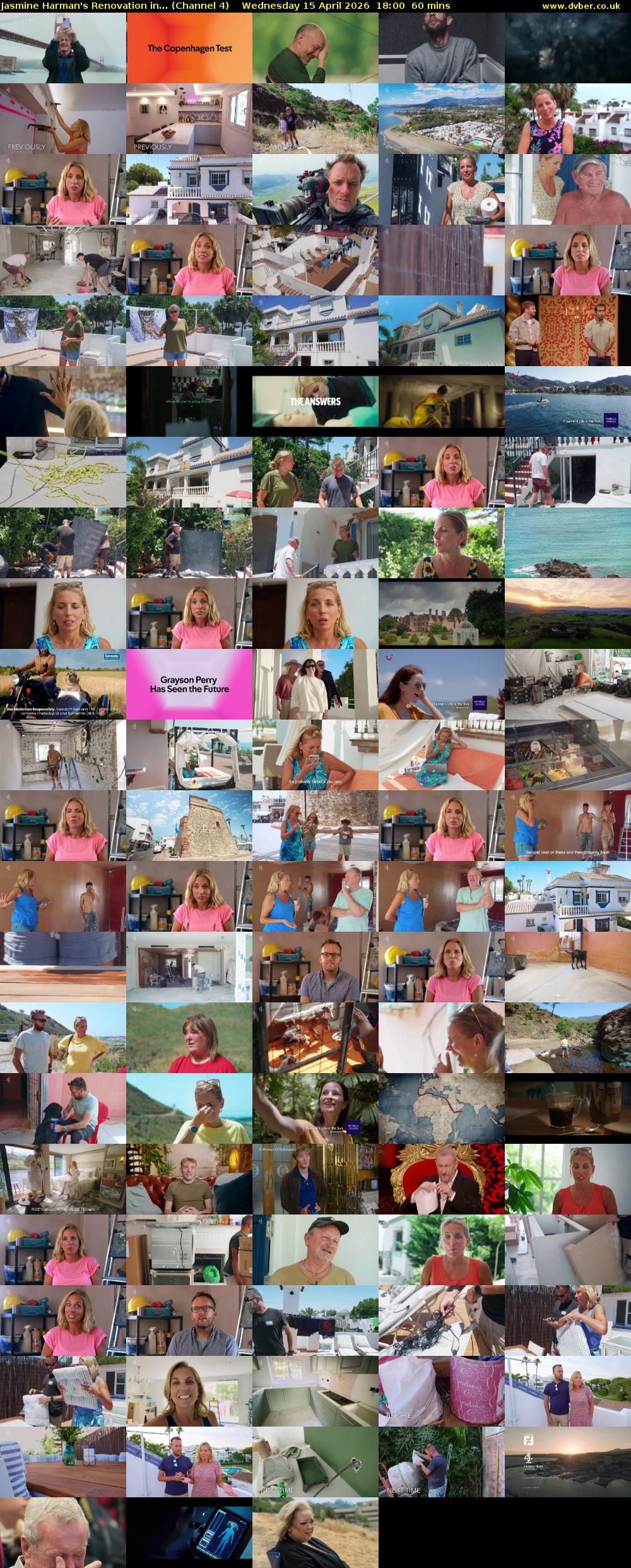 Jasmine Harman's Renovation in... (Channel 4) Wednesday 15 April 2026 18:00 - 19:00