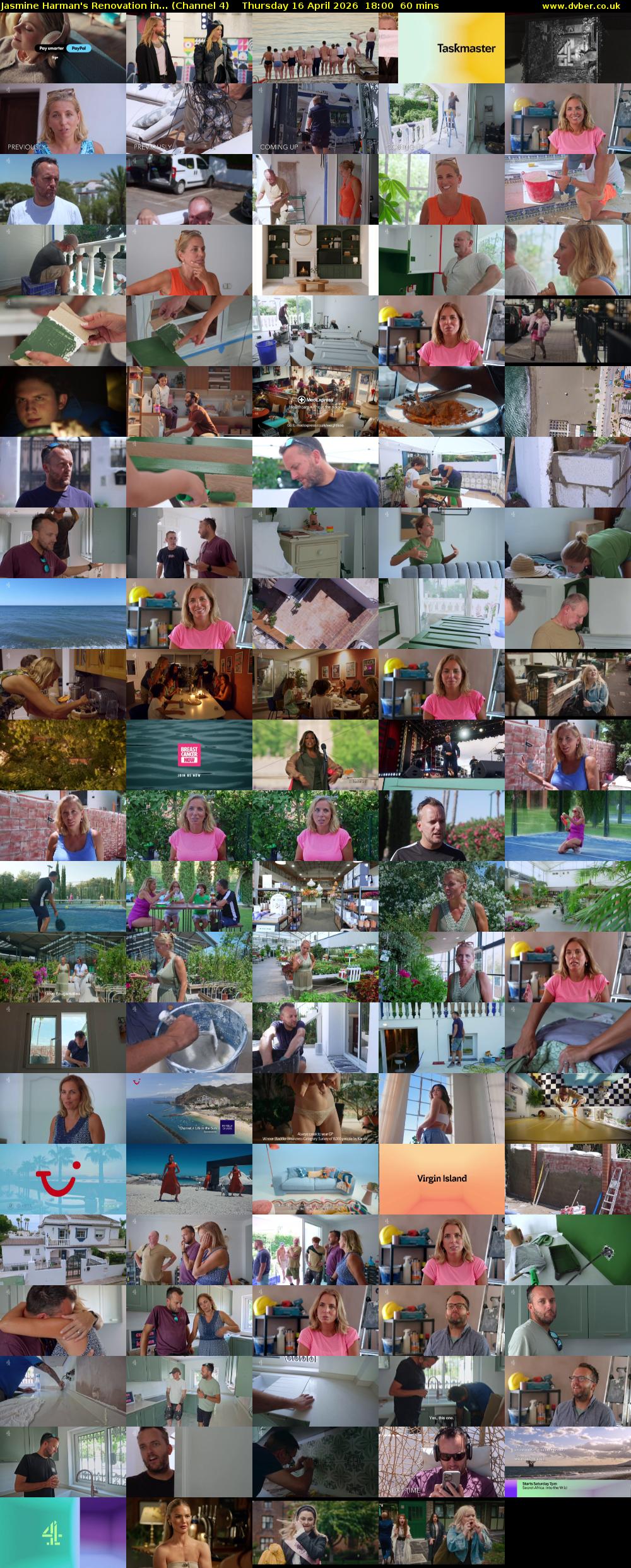 Jasmine Harman's Renovation in... (Channel 4) Thursday 16 April 2026 18:00 - 19:00