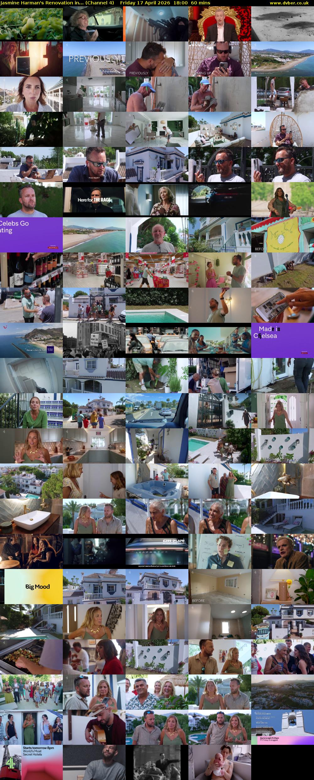 Jasmine Harman's Renovation in... (Channel 4) Friday 17 April 2026 18:00 - 19:00