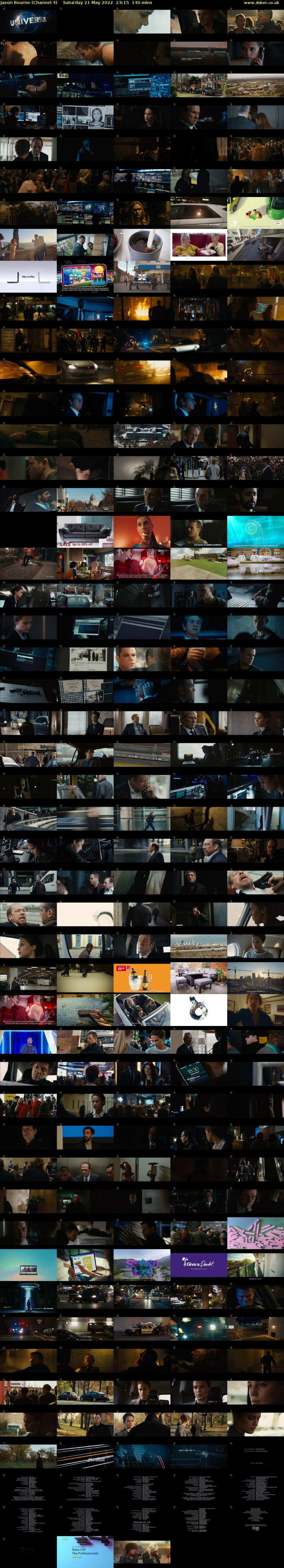 Jason Bourne (Channel 4) Saturday 21 May 2022 23:15 - 01:35