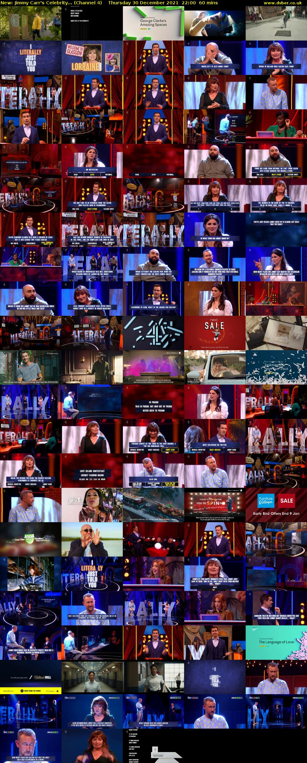 Jimmy Carr's Celebrity... (Channel 4) Thursday 30 December 2021 22:00 - 23:00