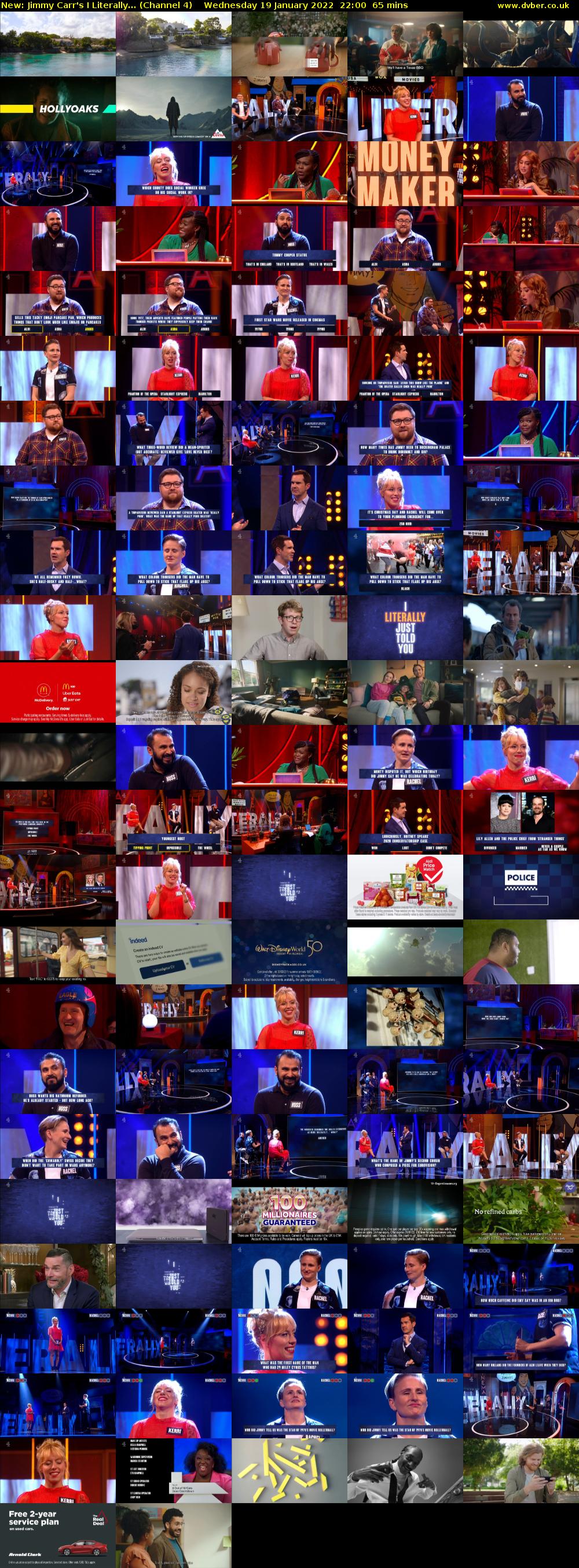 Jimmy Carr's I Literally... (Channel 4) Wednesday 19 January 2022 22:00 - 23:05