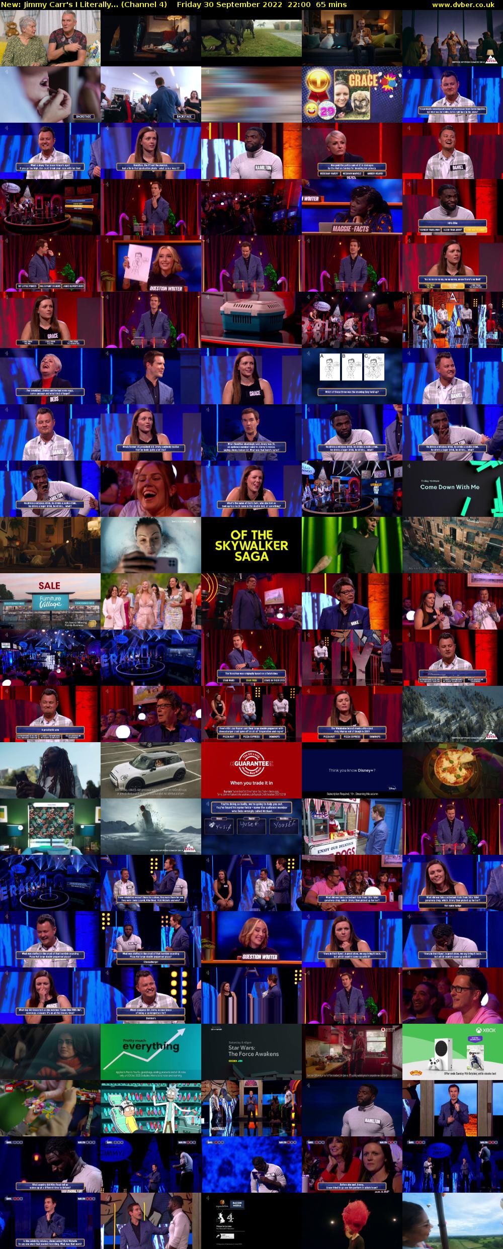 Jimmy Carr's I Literally... (Channel 4) Friday 30 September 2022 22:00 - 23:05