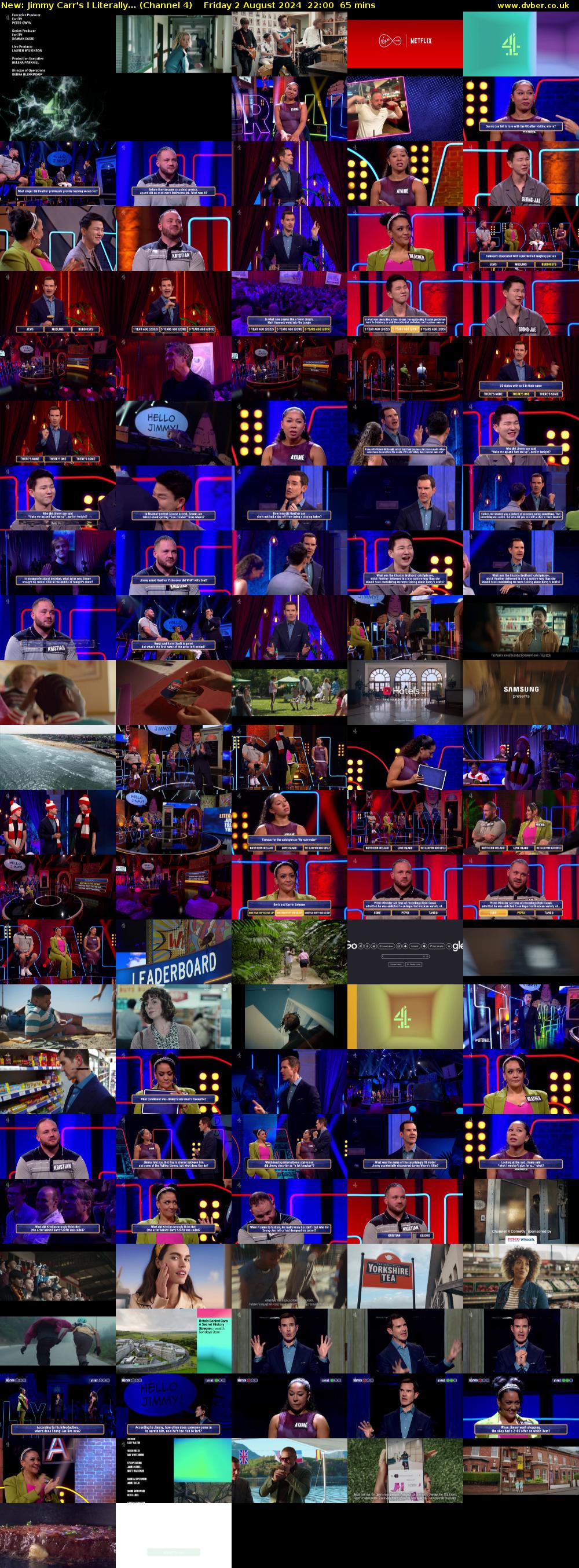Jimmy Carr's I Literally... (Channel 4) Friday 2 August 2024 22:00 - 23:05