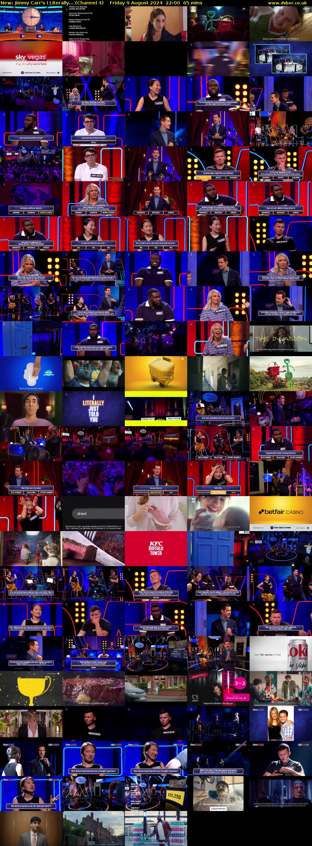 Jimmy Carr's I Literally... (Channel 4) Friday 9 August 2024 22:00 - 23:05