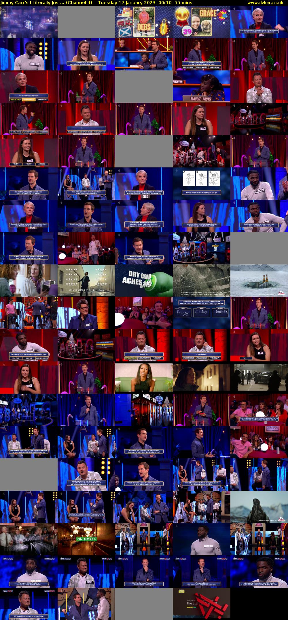 Jimmy Carr's I Literally Just... (Channel 4) Tuesday 17 January 2023 00:10 - 01:05