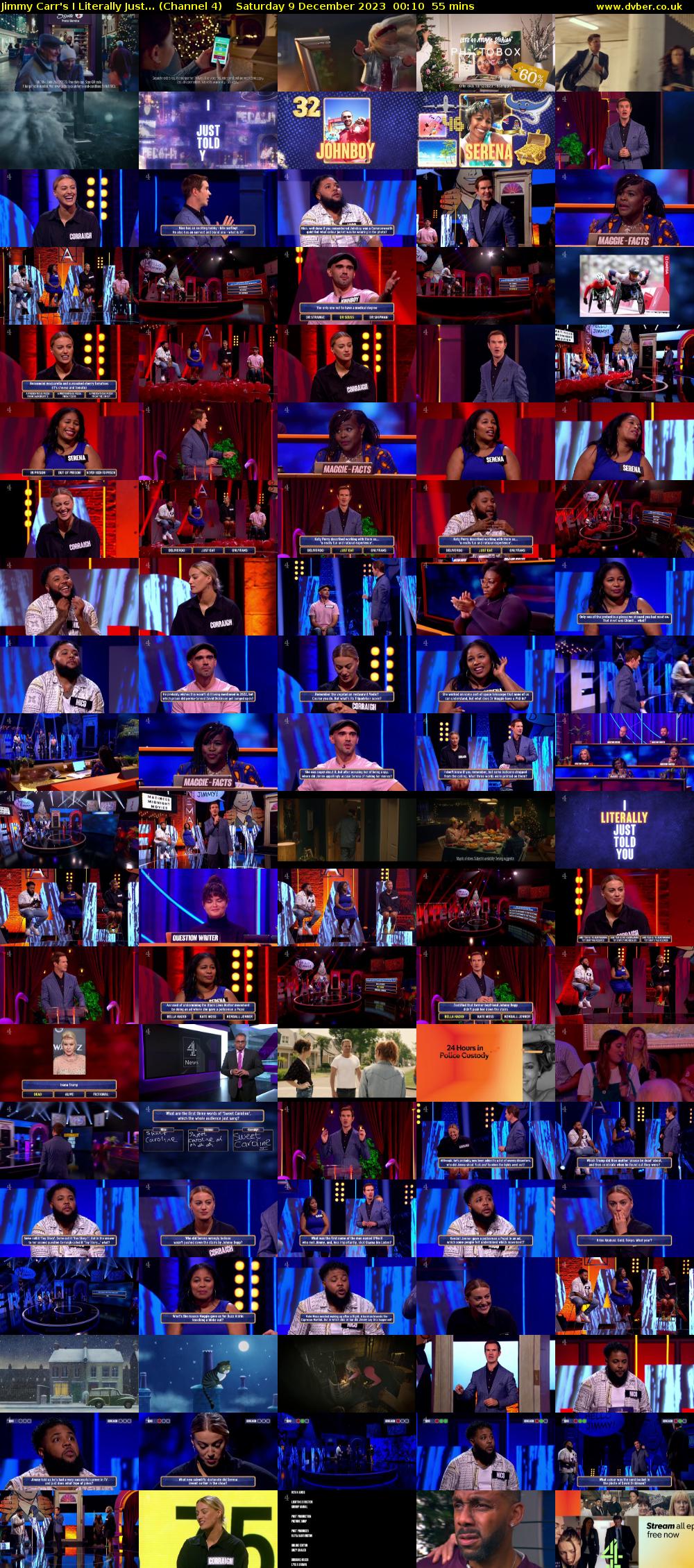Jimmy Carr's I Literally Just... (Channel 4) Saturday 9 December 2023 00:10 - 01:05