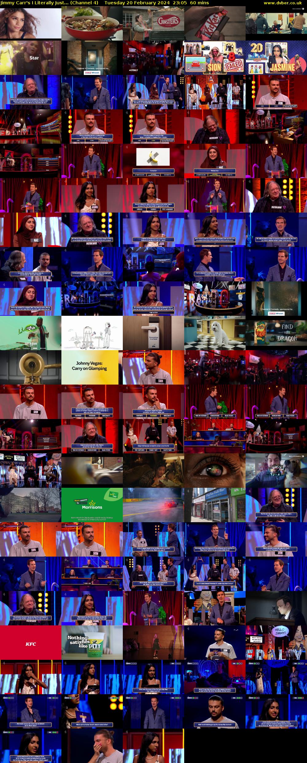Jimmy Carr's I Literally Just... (Channel 4) Tuesday 20 February 2024 23:05 - 00:05