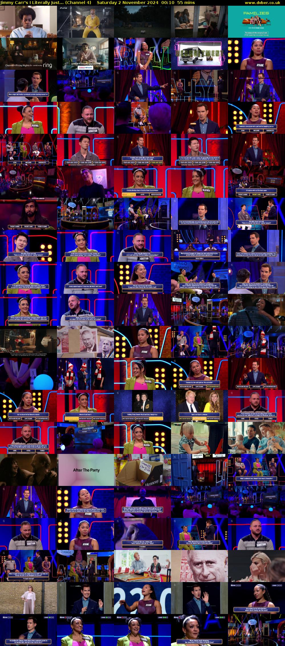 Jimmy Carr's I Literally Just... (Channel 4) Saturday 2 November 2024 00:10 - 01:05