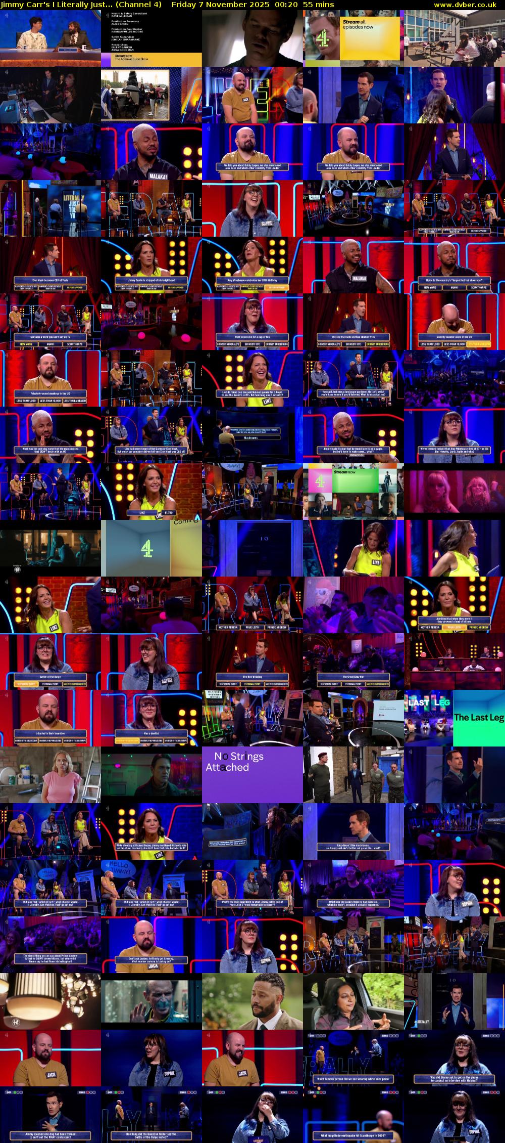 Jimmy Carr's I Literally Just... (Channel 4) Friday 7 November 2025 00:20 - 01:15