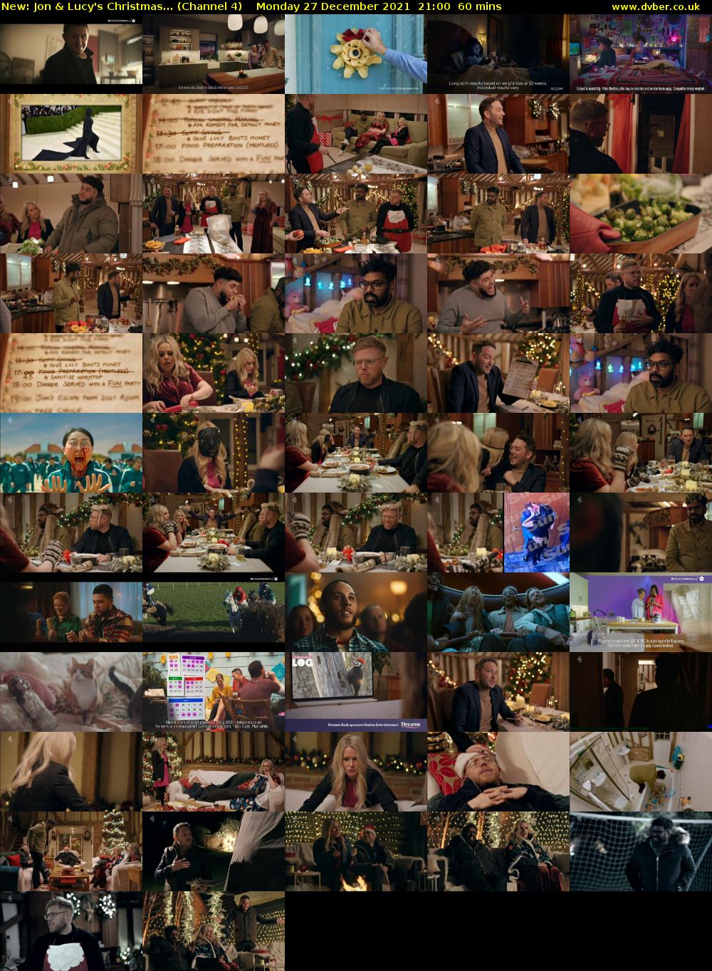 Jon & Lucy's Christmas... (Channel 4) Monday 27 December 2021 21:00 - 22:00