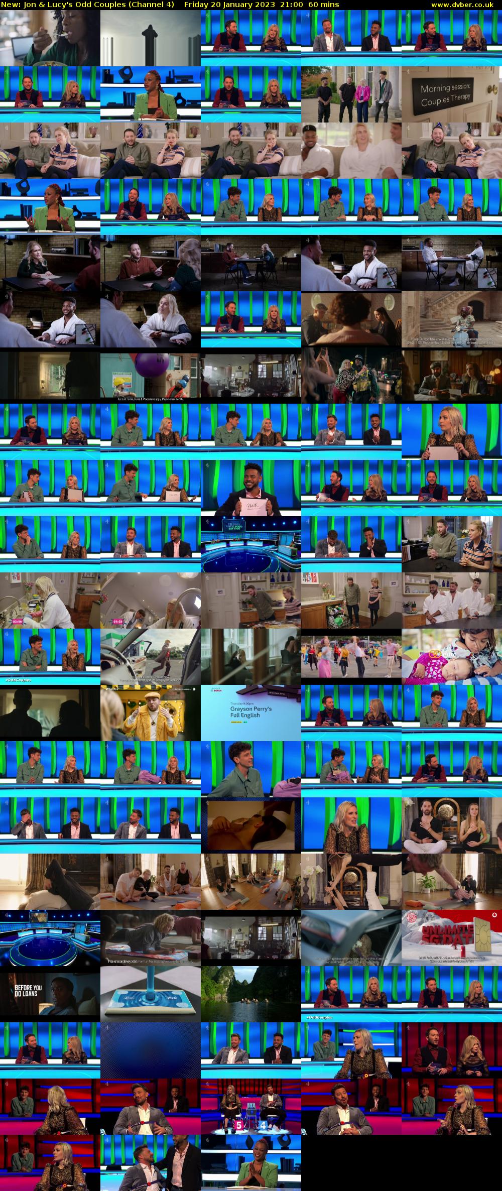 Jon & Lucy's Odd Couples (Channel 4) Friday 20 January 2023 21:00 - 22:00
